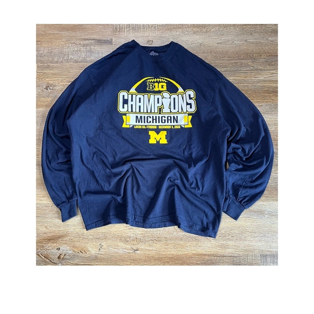2022 Big Ten Champions NCAA Michigan University Long Sleeve T Shirt